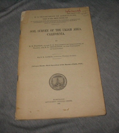 Image for Soil Survey of the Ukiah Area, California
