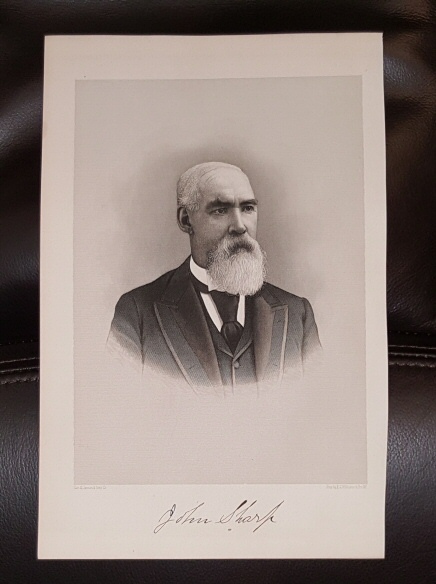 Image for Steel Engraving - John Sharp - Original MORMON / Utah Pioneer Steel Engraving