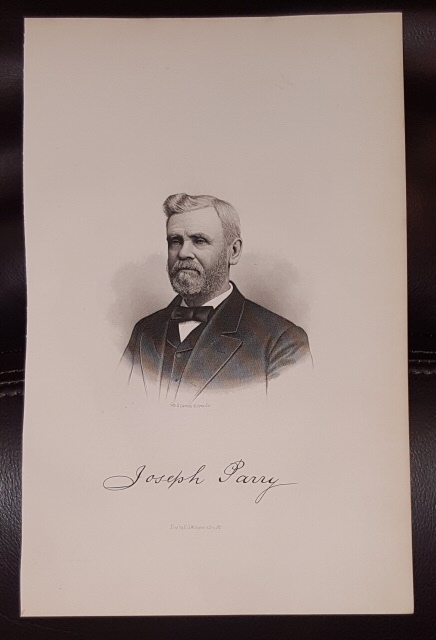 Image for Steel Engraving - Joseph Parry - Original MORMON / Utah Pioneer Steel Engraving