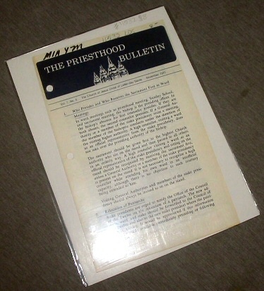 Image for The Priesthood Bulletin Vol. 7 No. 5