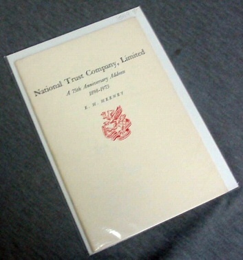Image for National Trust Company, Limited - A 75th Anniversary Address 1898-1973