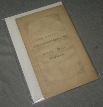 Image for Dr. Bates's Anniversary Discourse - At Dudley, Mass.