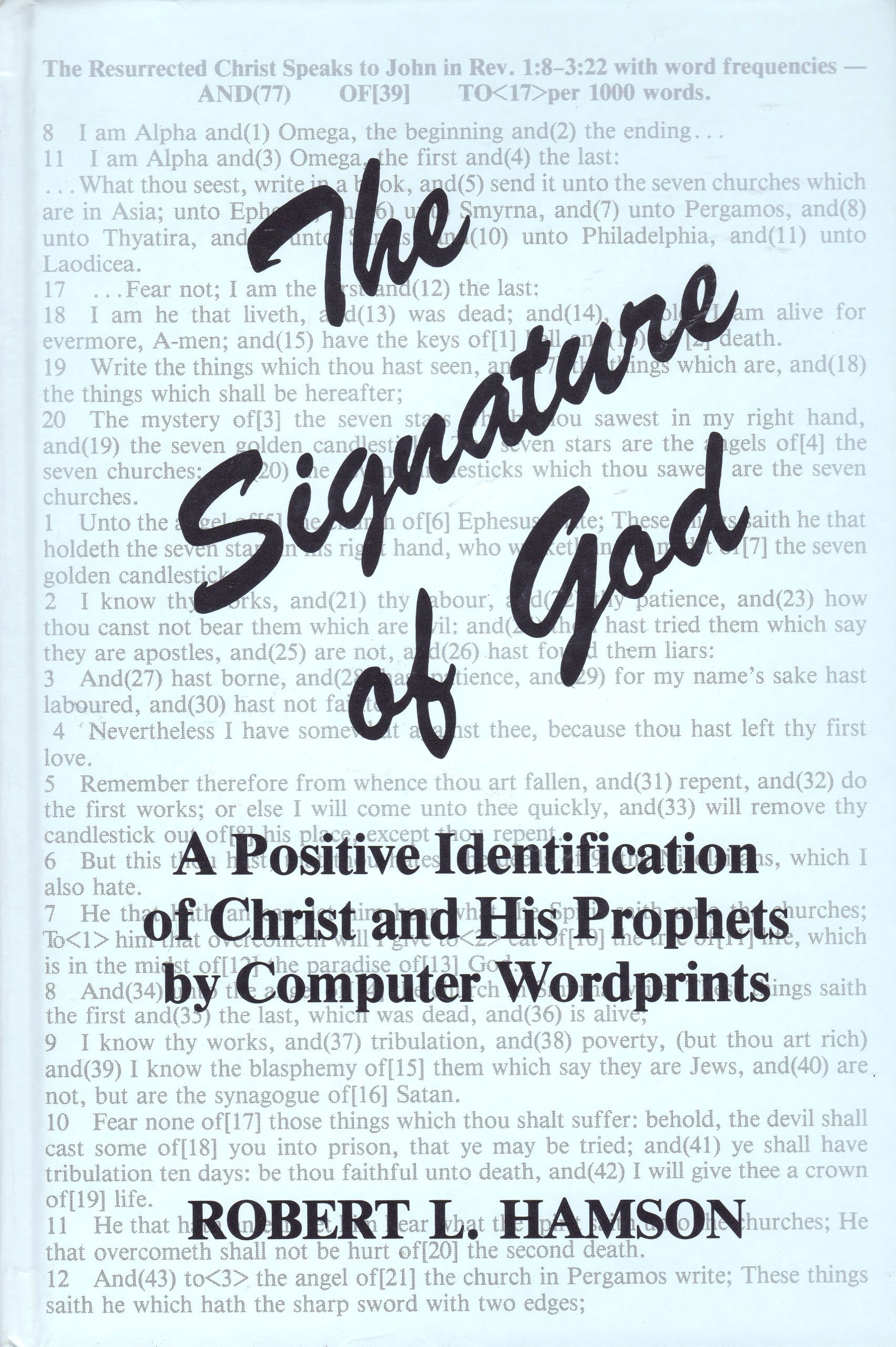 Image for Signature of God: A Positive Identification of Christ and His Prophets by Computer Wordprints