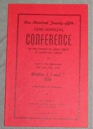 Image for OFFICIAL REPORT - 125TH SEMI-ANNUAL CONFERENCE OF THE CHURCH OF JESUS CHRIST OF LATTER-DAY SAINTS: October 1954