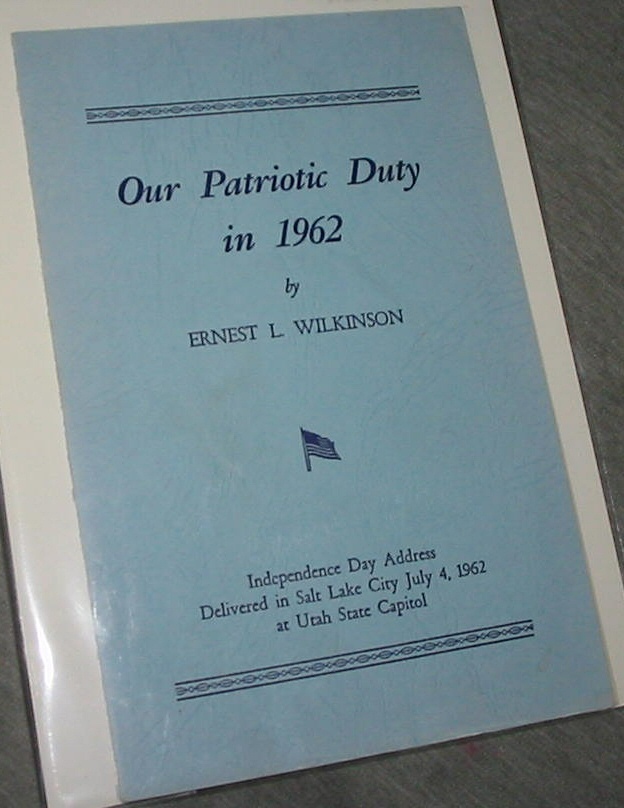Image for OUR PATRIOTIC DUTY IN 1962