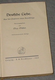 Image for DEUTCHE LIEBE Aus Den Papieren Eines Fremdlings.