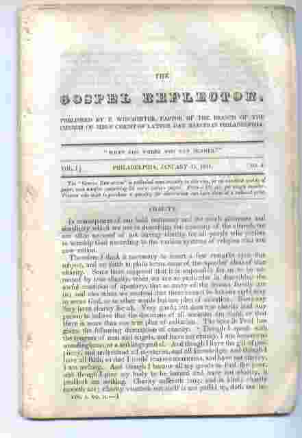 Image for THE GOSPEL REFLECTOR - Vol 1 no. 2 January 15, 1841 In Which the Doctrine of the Church of Jesus Christ of Latter-Day Saints is Set Forth, and Scripture Evidence Adduced to Establish It