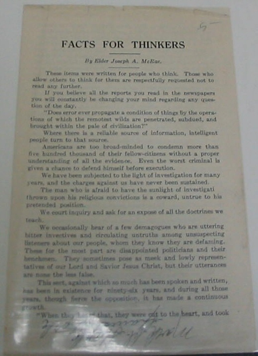 Image for Facts for Thinkers