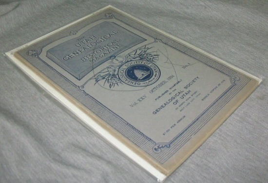 Image for The Utah Genealogical and Historical Magazine Vol. XXV October, 1934 No. 4 -