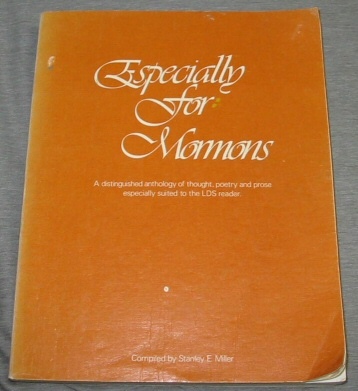 Image for ESPECIALLY FOR MORMONS - VOL 1 - A Distinguished Anthology of Thought, Poetry and Prose Especially Suited to the LDS Reader