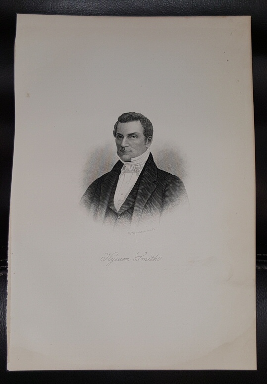 Image for Steel Engraving - HYRUM SMITH - 1890 - Original MORMON / Utah Pioneer Steel Engraving