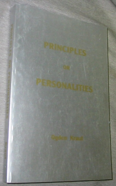 Image for PRINCIPLES OR PERSONALITIES