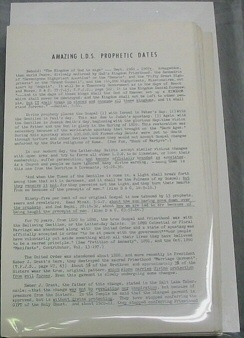 Image for Amazing L. D. S. Prophetic Dates