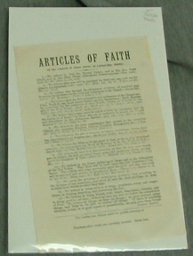 Image for ARTICLES of FAITH - Of the Church of Jesus Christ of Latter-Day Saints