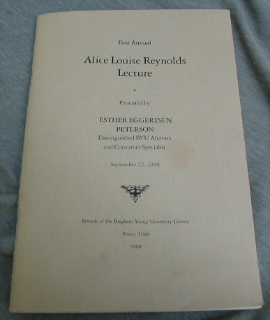 Image for First Annual Alice Louise Reynolds Lecture