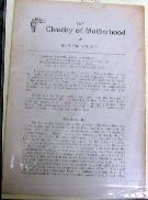 Image for THE CHASTITY OF MOTHERHOOD
