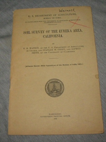 Image for Soil Survey of the Eureka Area, California