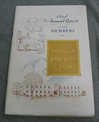 Image for 83rd Annual Report (Fiscal Year 1950-1951) the The Members of the American Jersey Cattle Club