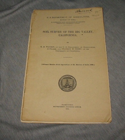 Image for Soil Survey of the Big Valley, California