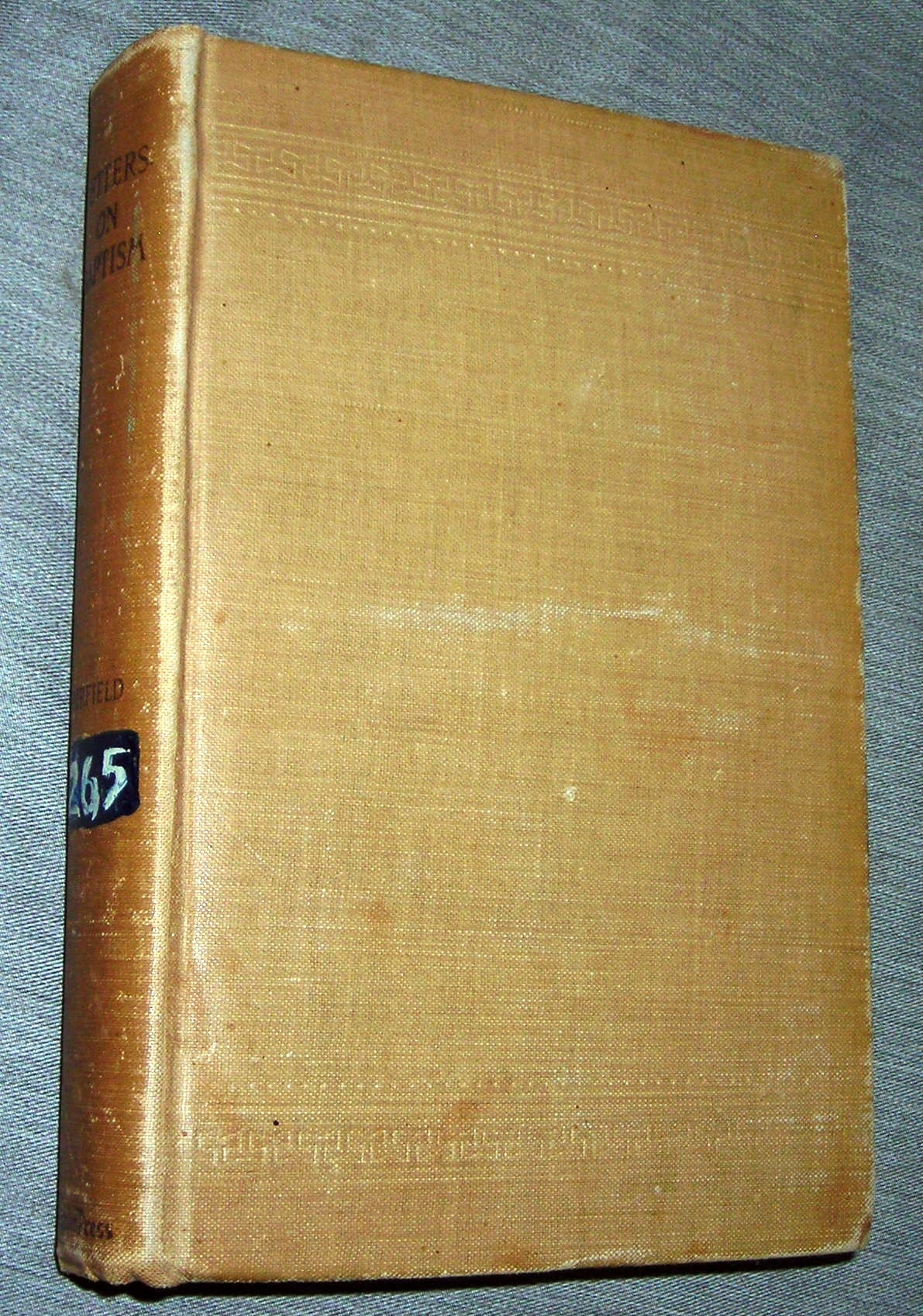 Image for Letters On Baptism