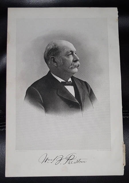 Image for Steel Engraving - William B. Preston - Original MORMON / Utah Pioneer Steel Engraving