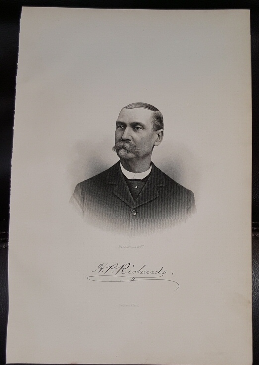 Image for Steel Engraving - Henry P. Richards - Original MORMON / Utah Pioneer Steel Engraving