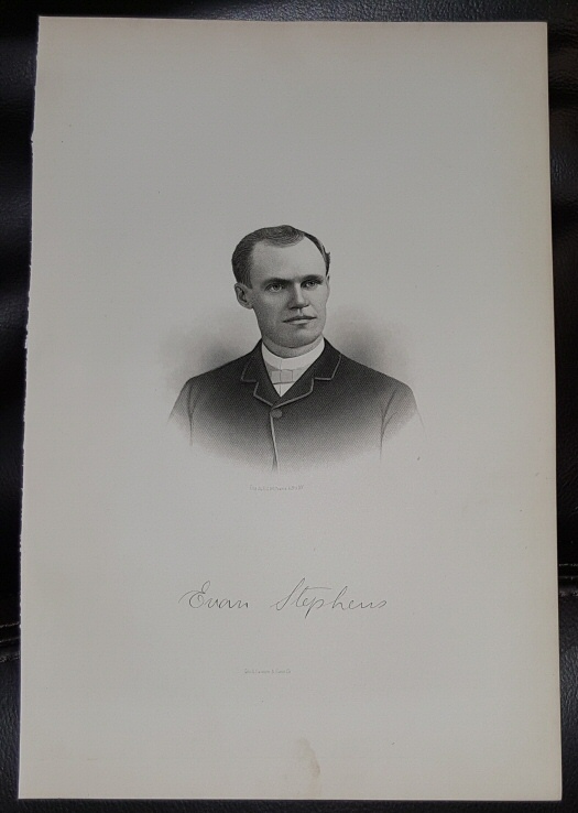 Image for Steel Engraving - Evan Stephens - Original MORMON / Utah Pioneer Steel Engraving