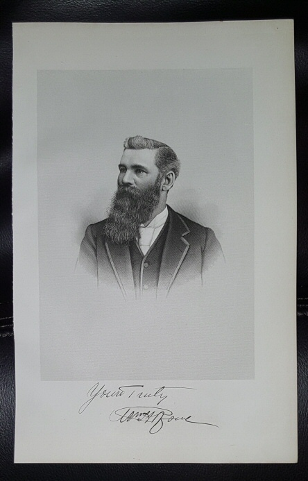 Image for Steel Engraving - William H. Rowe - Original MORMON / Utah Pioneer Steel Engraving