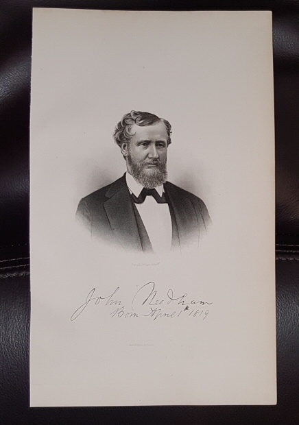 Steel Engraving - John Needham - Original MORMON / Utah Pioneer Steel Engraving Image for Steel Engraving - John Needham - Original MORMON / Utah Pioneer Steel Engraving