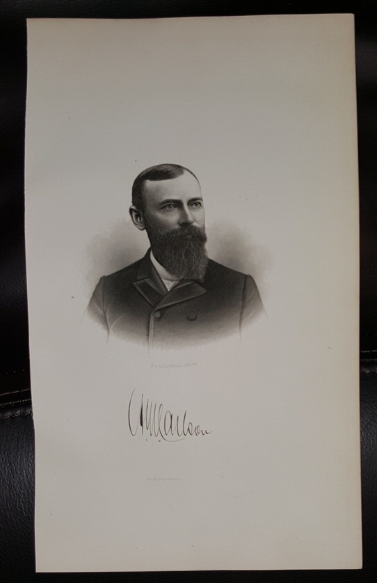Image for Steel Engraving - August W. Corlson - Original MORMON / Utah Pioneer Steel Engraving