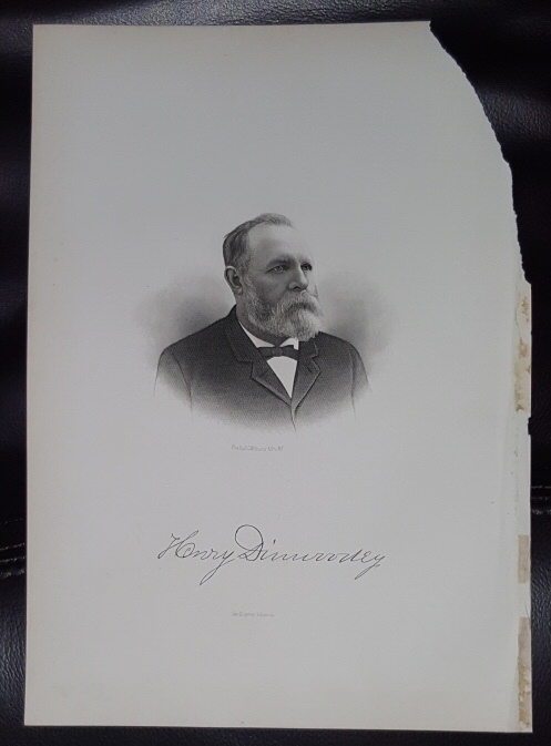 Image for Steel Engraving - Henry Dinwoodey - Original MORMON / Utah Pioneer Steel Engraving