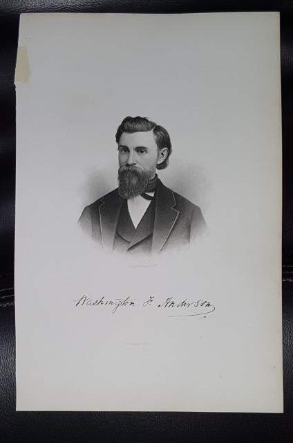 Image for Steel Engraving - Washington F. Anderson - Original MORMON / Utah Pioneer Steel Engraving