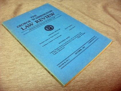 The George Washington Law Review (Vol. 25, No. 1) - Devoted Exclusively to Public Law Image for The George Washington Law Review (Vol. 25, No. 1) - Devoted Exclusively to Public Law