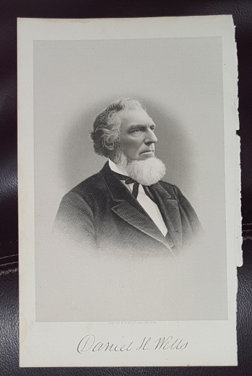 Image for Steel Engraving - Daniel H. Wells - Original MORMON / Utah Pioneer Steel Engraving