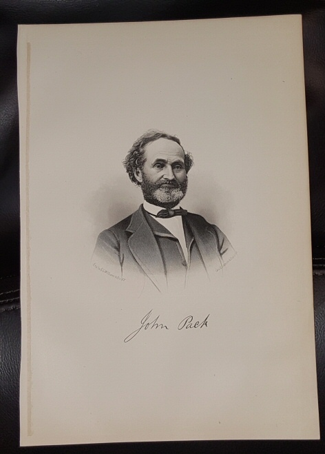 Image for Steel Engraving - John Pack - Original MORMON / Utah Pioneer Steel Engraving