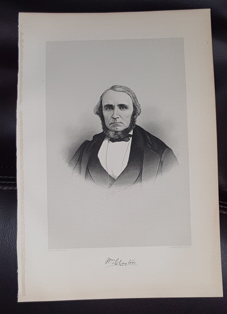 Image for Steel Engraving - William Clayton - Original MORMON / Utah Pioneer Steel Engraving