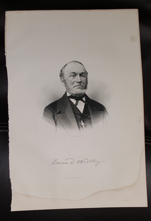 Image for Steel Engraving - Edwin D. Wolley - Original MORMON / Utah Pioneer Steel Engraving