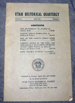 Image for Utah Historical Quarterly - Summer 1969 - VOLUME 6 - NUMBER 3