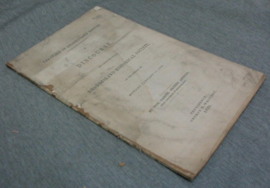 Image for The Spirit of Rhode Island History - A Discourse, Delivered before the Rhode-Island Historical Society, on the Evening of Monday January 17, 1853